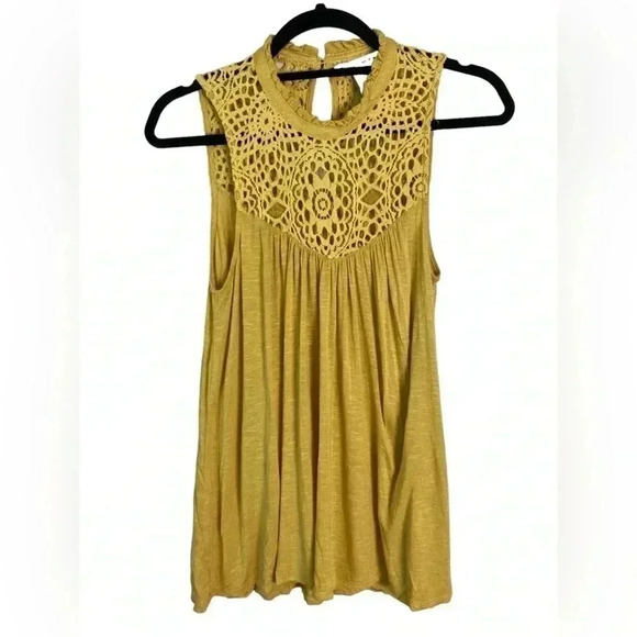 American Rag Open Weave Crochet Lace/ sleeveless‎ top size medium - Picture 1 of 9